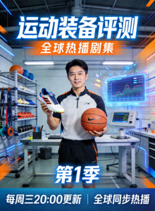 全球热播剧集海报：运动装备评测节目
